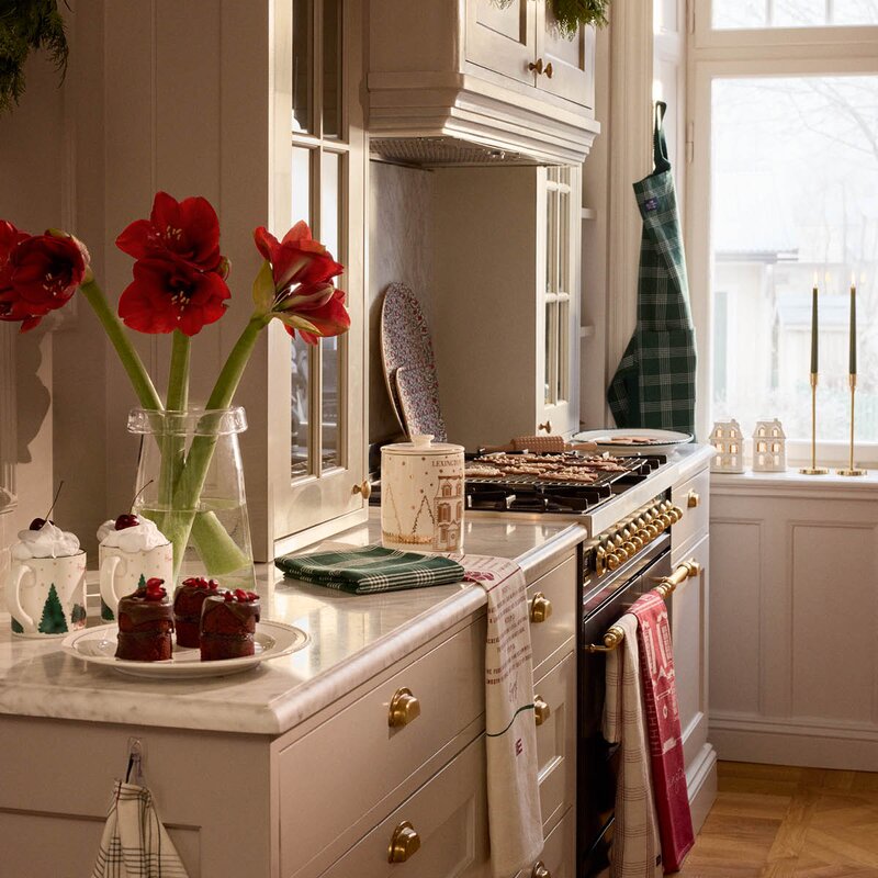 Lexington House kakeboks med lokk 13x18 cm hvit/gull