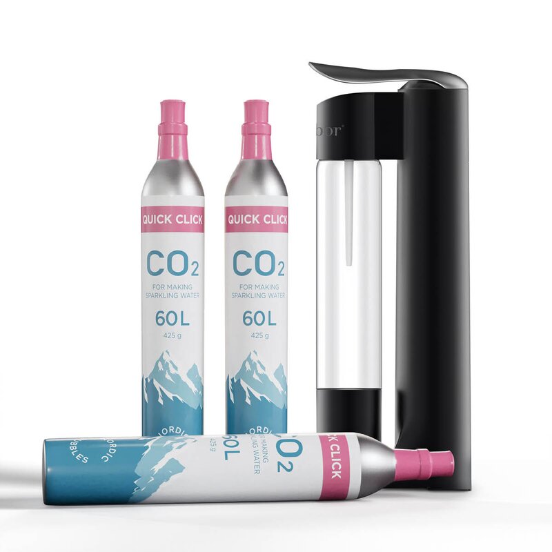 Nordic Bubbles QuickClick kullsyrepatron 60L hvit/blå/rosa