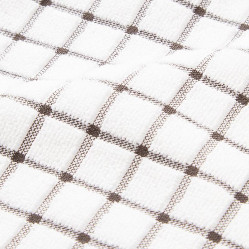 Lexington Kjøkkenhåndkle 50x70 cm bomullsfrotté hvit/grå