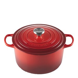 Le Creuset Signature støpejernsgryte rund 26 cm 6,3L cerise