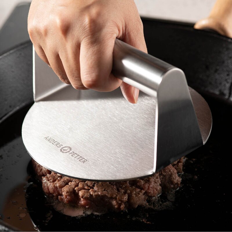 Anders Petter Steel Essentials burgerpresse 14 cm børstet