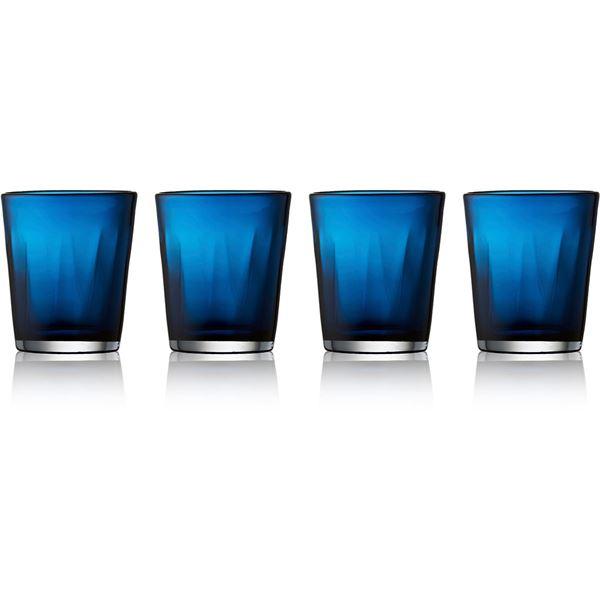 Lyngby Glas Verona caféglass 33 cl mørk blå