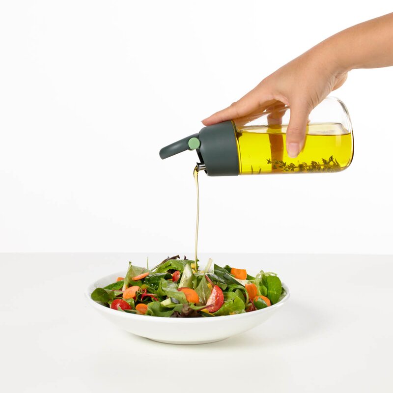 Lékué Olje- / eddikflaske 0,4 L grå/klar