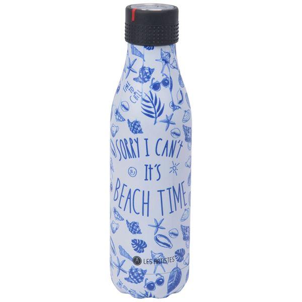 Les Artistes Bottle Up Design termoflaske 0,5L hvit/blå