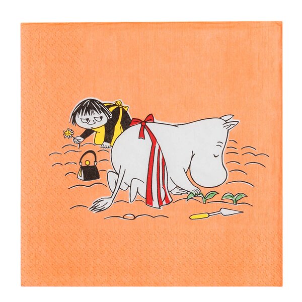 MoominArabia Mummi serviett 33x33 cm 20 stk Mummimamma oransje