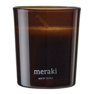 Meraki Duftlys warm tonka 7x6 cm brun