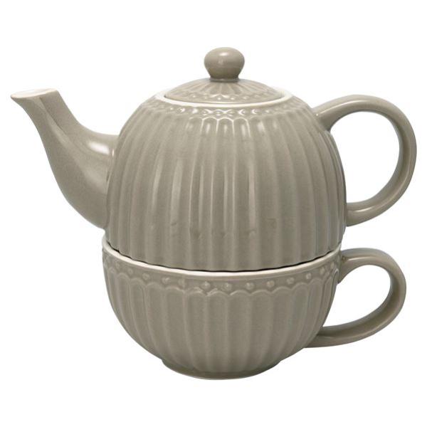 GreenGate Alice tea for one 48 cl warm grey