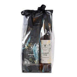 Amundsen Spesial Gavepose filtermalt kaffe 250g og karamellsirup 350 ml