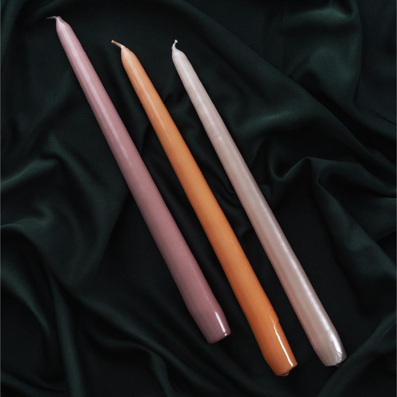 Hilke Herregårdslys 30 cm 6 stk aprikos