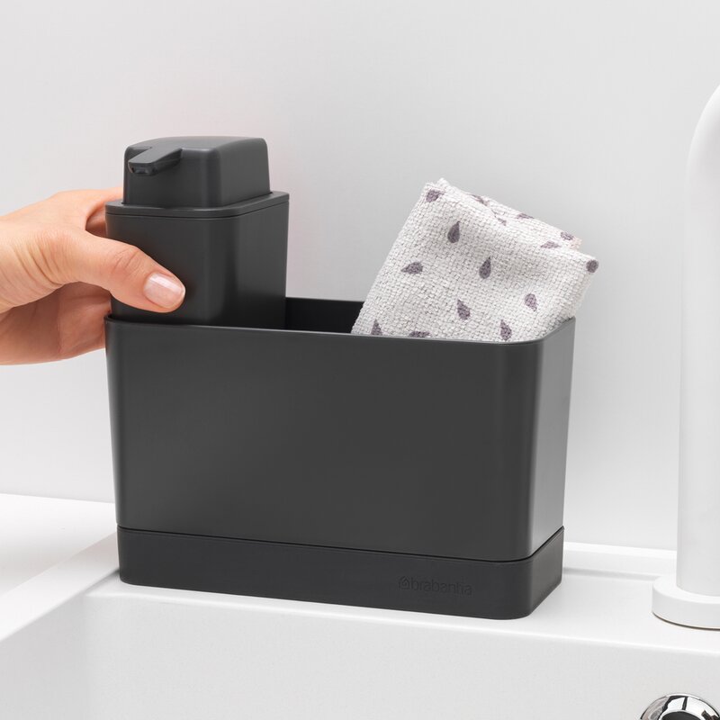 Brabantia SinkSide organiseringssett for oppvaskkum 2 deler mørk grå