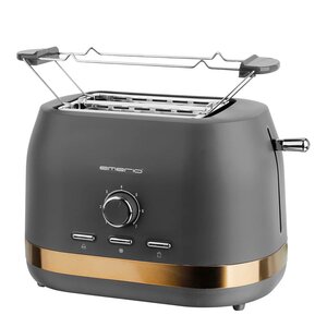 EMERIO Brødrister 2 skriver 800W grå/gull