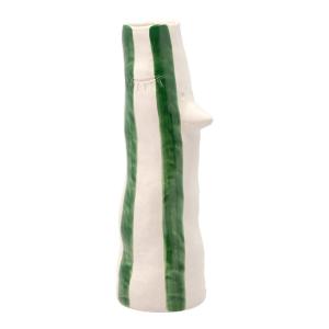 Villa Collection Styles vase m/ nebb og øyevipper 34 cm grønn