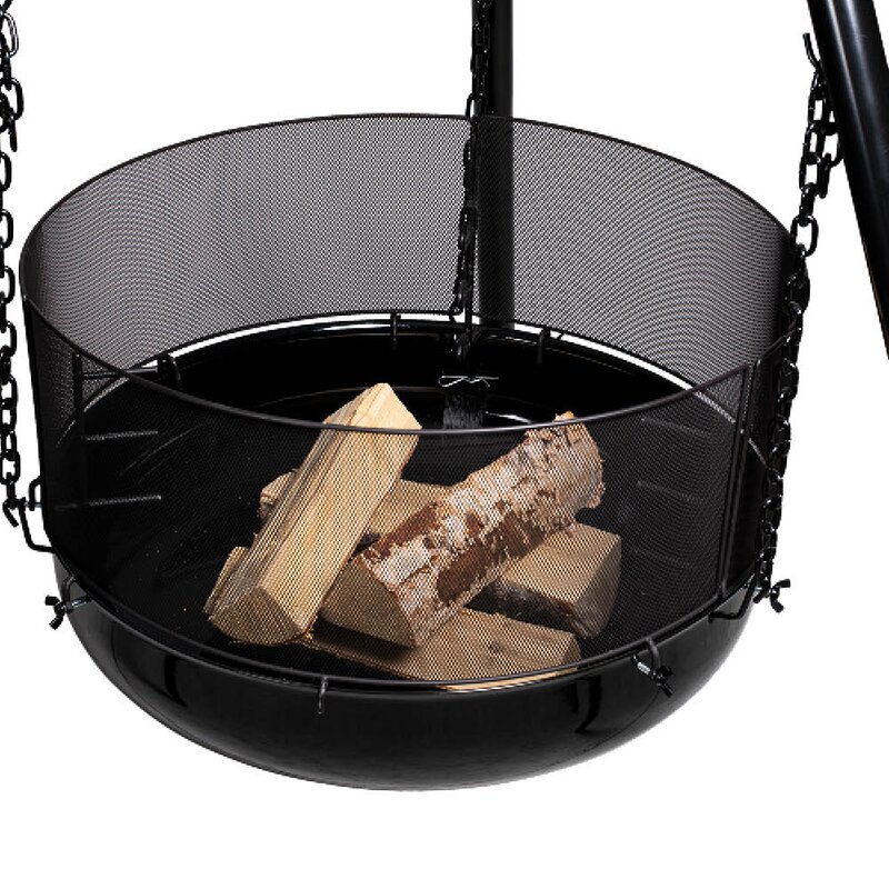 Espegard Gnistfanger 60 til bålpanne 3 deler svart