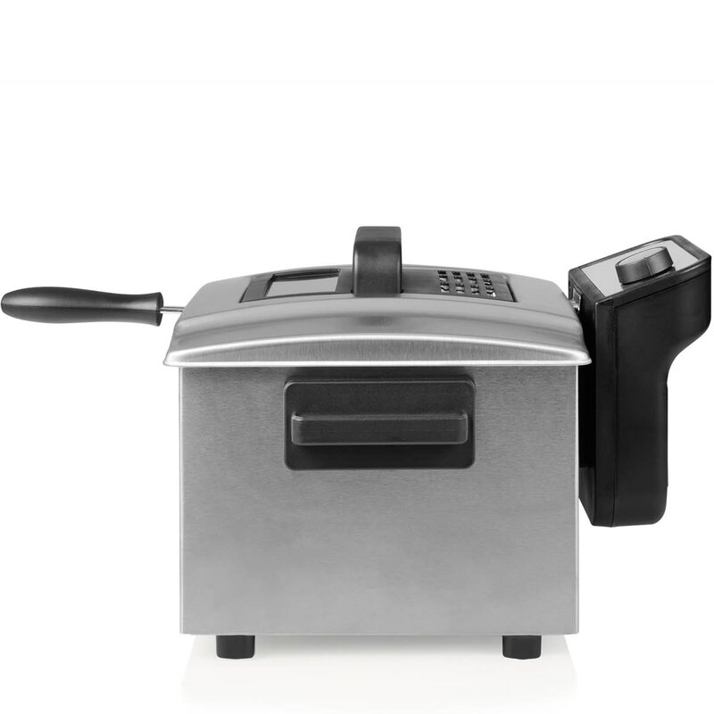 PRINCESS Frityrkoker 184090 med emaljert kurv 5L 3270W rustfritt stål