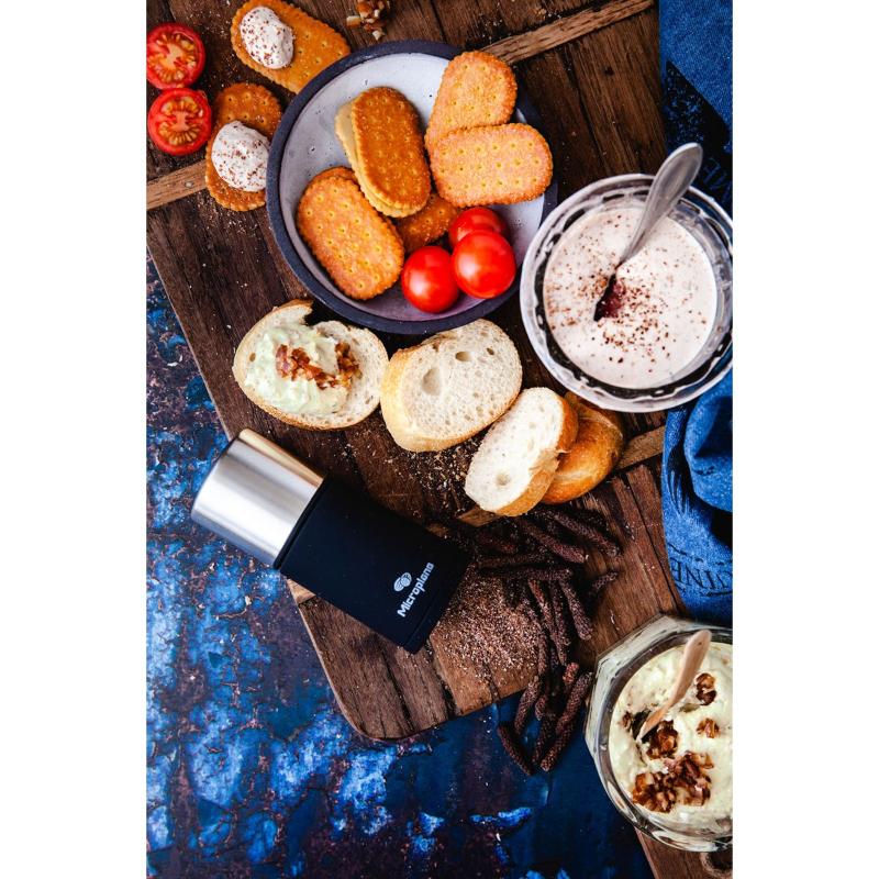 Microplane Muskatmølle svart/stål