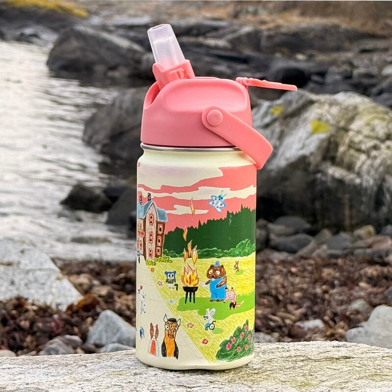 Modern House Bukkene Bruse drikkeflaske 0,4L skogens ro rosa