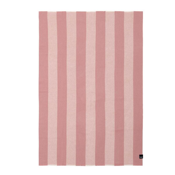 Høie Ringstind ullpledd 120x180 cm varm rosa