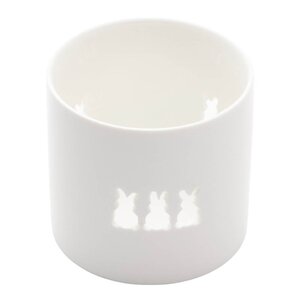 Sögne Home T-lysholder Easter Bunnies medium hvit
