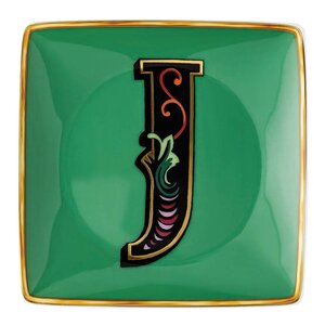 Versace Alphabet skål 12 cm kvadratisk J