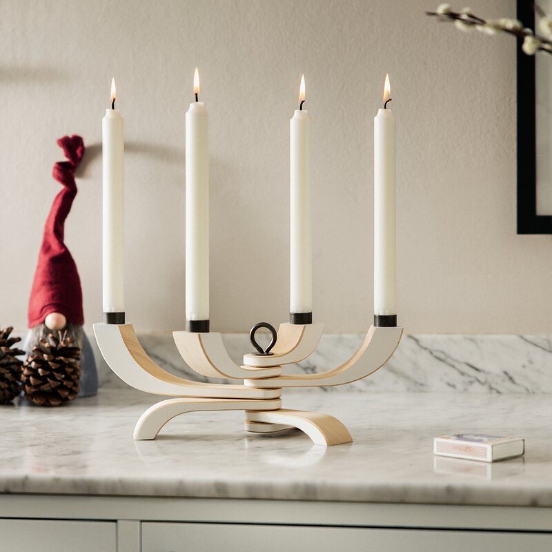 Design House Stockholm Nordic Light lysestake 20,5 cm hvit