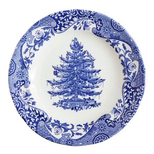 Spode Blue Italian Christmas Tree tallerken 20 cm blå/hvit