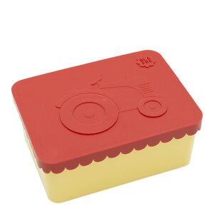 Blafre Matboks i plast ett rom 6x11x14 cm Traktor rød/lys gul