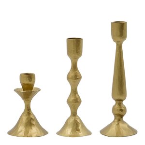 House Doctor Lysestake Castle 3 stk antikk messing