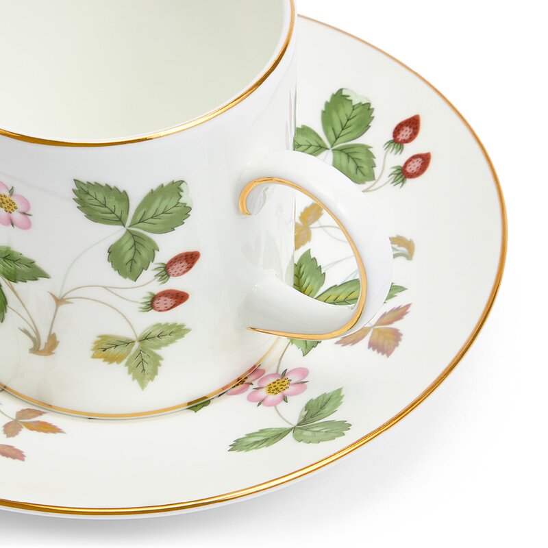 Wedgwood Wild Strawberry kaffekopp & asjett
