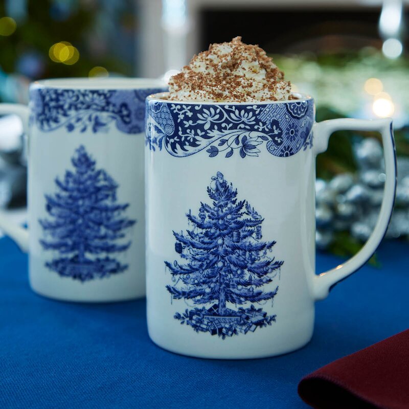 Spode Blue Italian Christmas Tree kopp 34 cl blå/hvit
