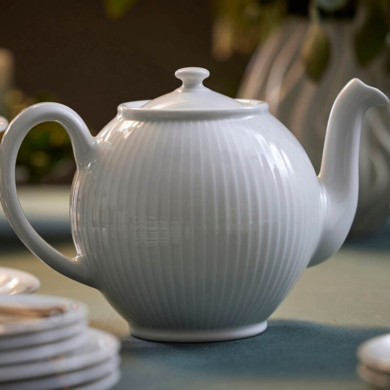 Pillivuyt Plissé tekanne 0,5L hvit