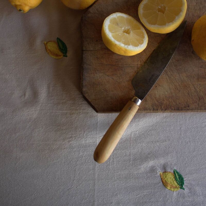 Midnatt Lemon bordduk 180x145 cm beige/gul