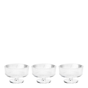 Stelton Pilastro skål på fot 11 cm 3 stk klar