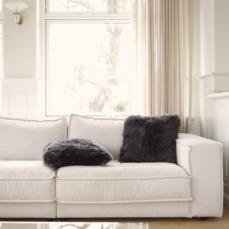 Natures Collection Pute new zealand saueskinn 40x40 cm chocolate