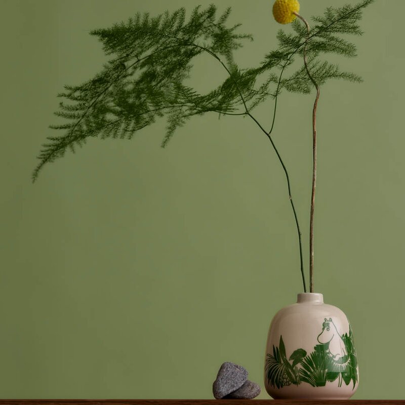 MoominArabia Mummi vase 8,3 cm mystisk skog grønn