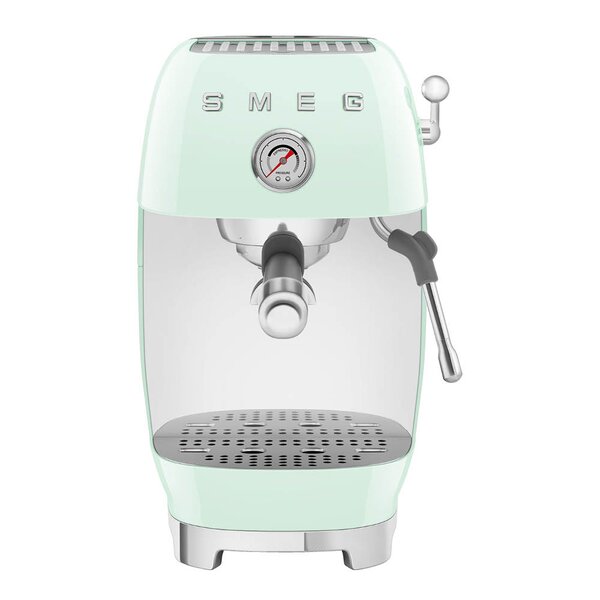 SMEG Manuell espressomaskin med Cold Brew ECF03 pastellgrønn