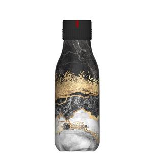 Les Artistes Bottle Up Design termoflaske 0,28L sort/gull marmor