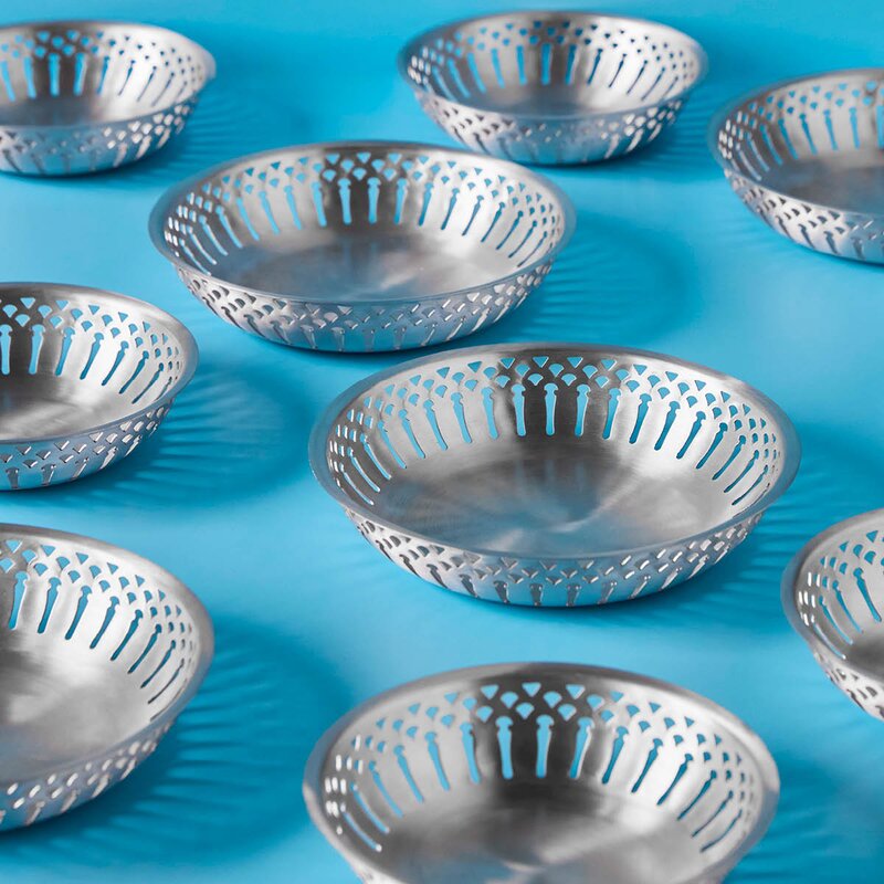 Nicolas Vahé Brødkurv 2 stk antikk sølvfinish