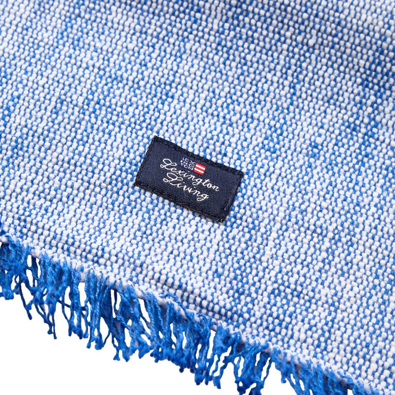 Lexington Striped bordbrikke med frynser 50x40 cm blå/hvit