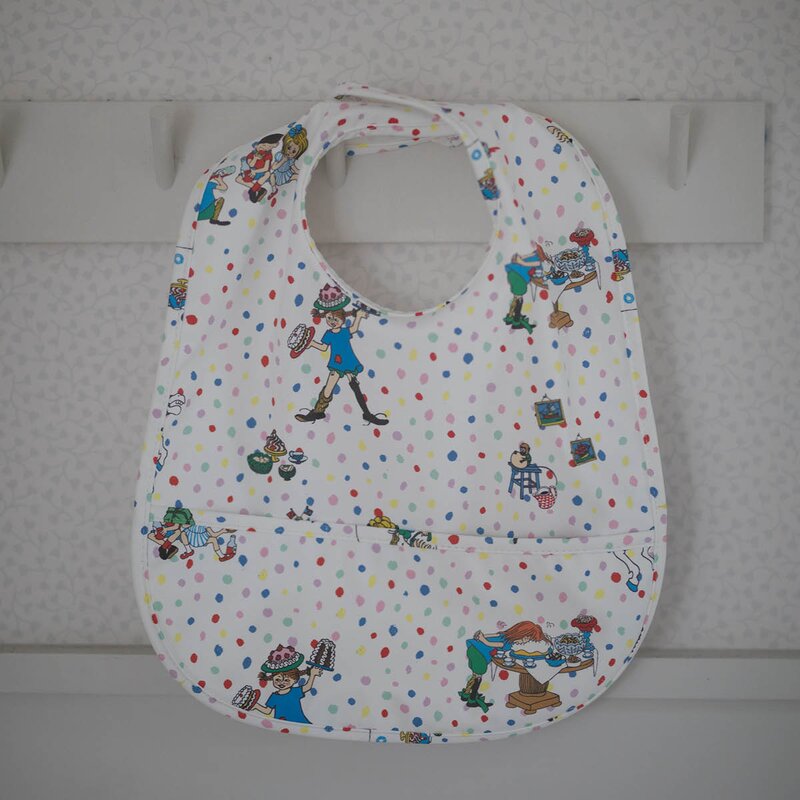 Rätt Start Pippi Langstrømpe smekke Bursdag hvit