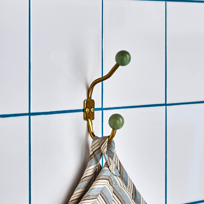 House Doctor Ball knagg 13x2x7 cm 2 stk aqua