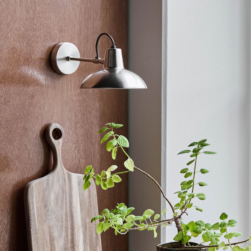 House Doctor Desk vegglampe 30x12 cm børstet sølvfinish