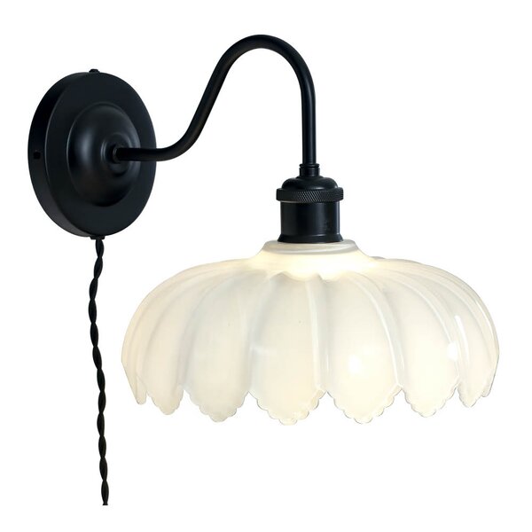 Aneta Lighting Sofia vegglampe 32 cm svart/hvit