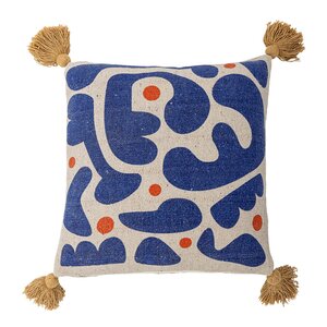 Bloomingville Pute Eviaya 45x45 cm blå