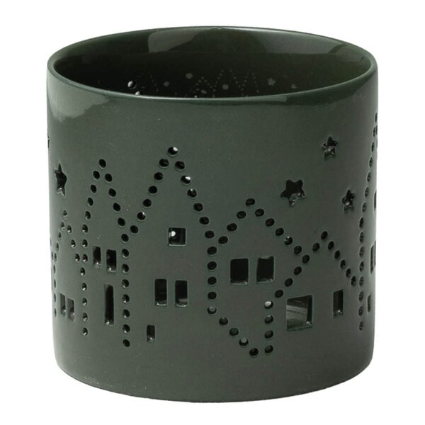 Sögne Home Telysholder medium 8 cm juleby grønn