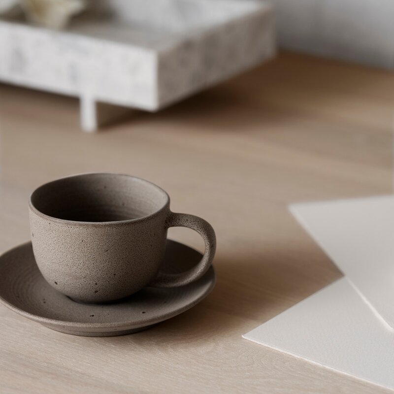 Blomus Kumi kaffekopp  19 cl 2 stk  lys brun