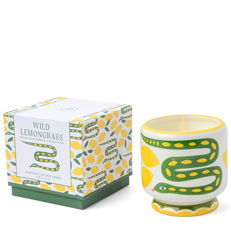Paddywax Adopo duftlys wild lemongrass Snake gul