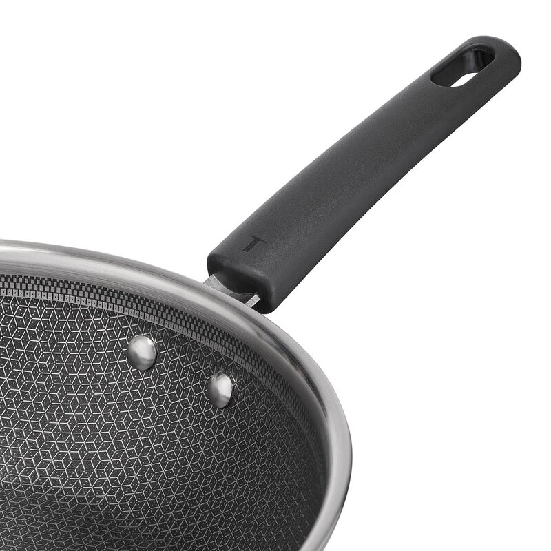 Tefal Emotion Plus Power SS Mesh wokpanne med lokk 28 cm