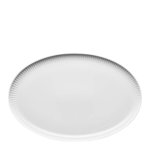 Eva Trio Legio Nova oval coupe serveringsfat 37x25 cm hvit