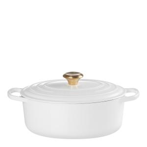 Le Creuset Signature oval støpejernsgryte 27 cm 4,1L white