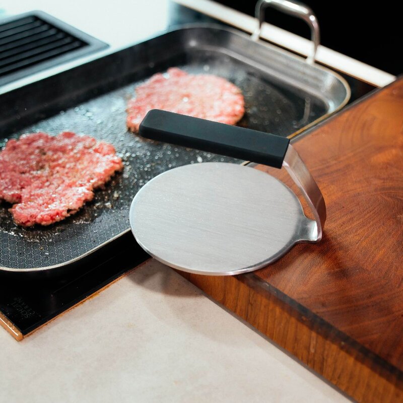 Gladkokken Burgerpresse stål
